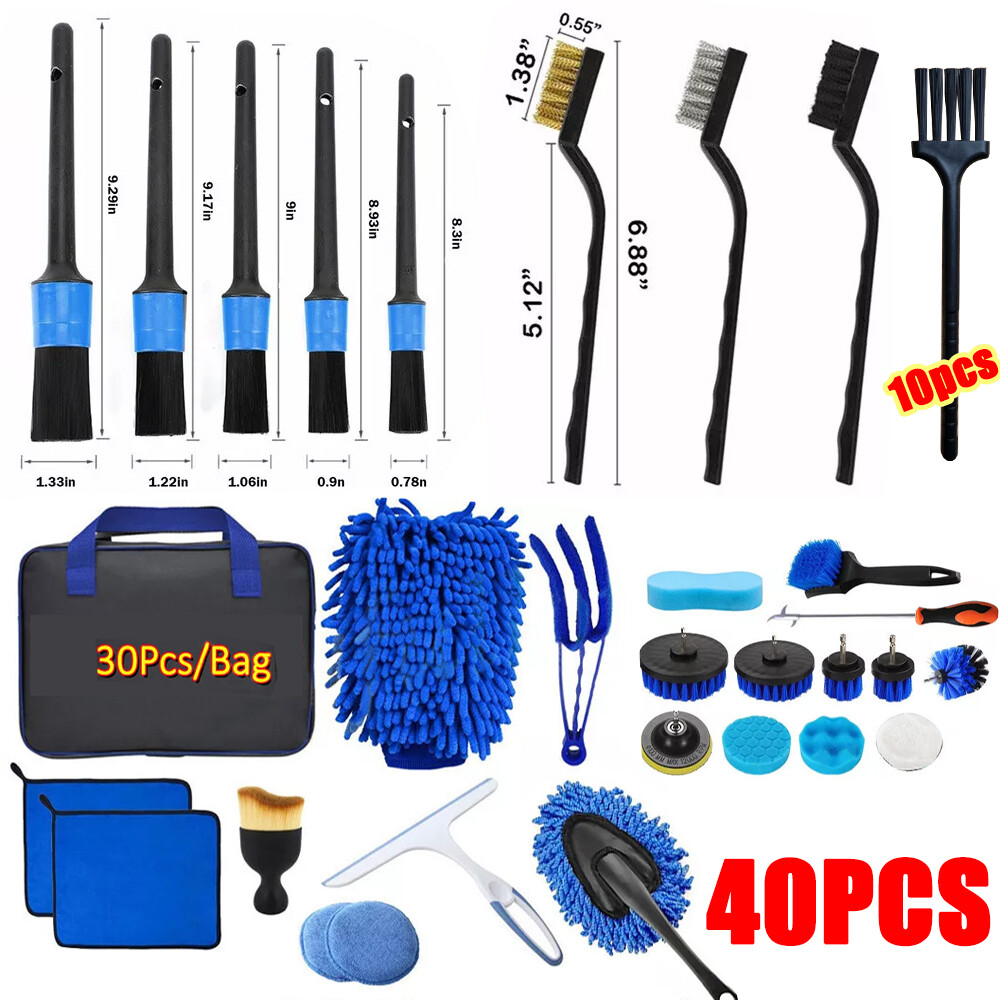 Main product image of 40-Piece Car Detailing Brush Kit for Interior and Wheels