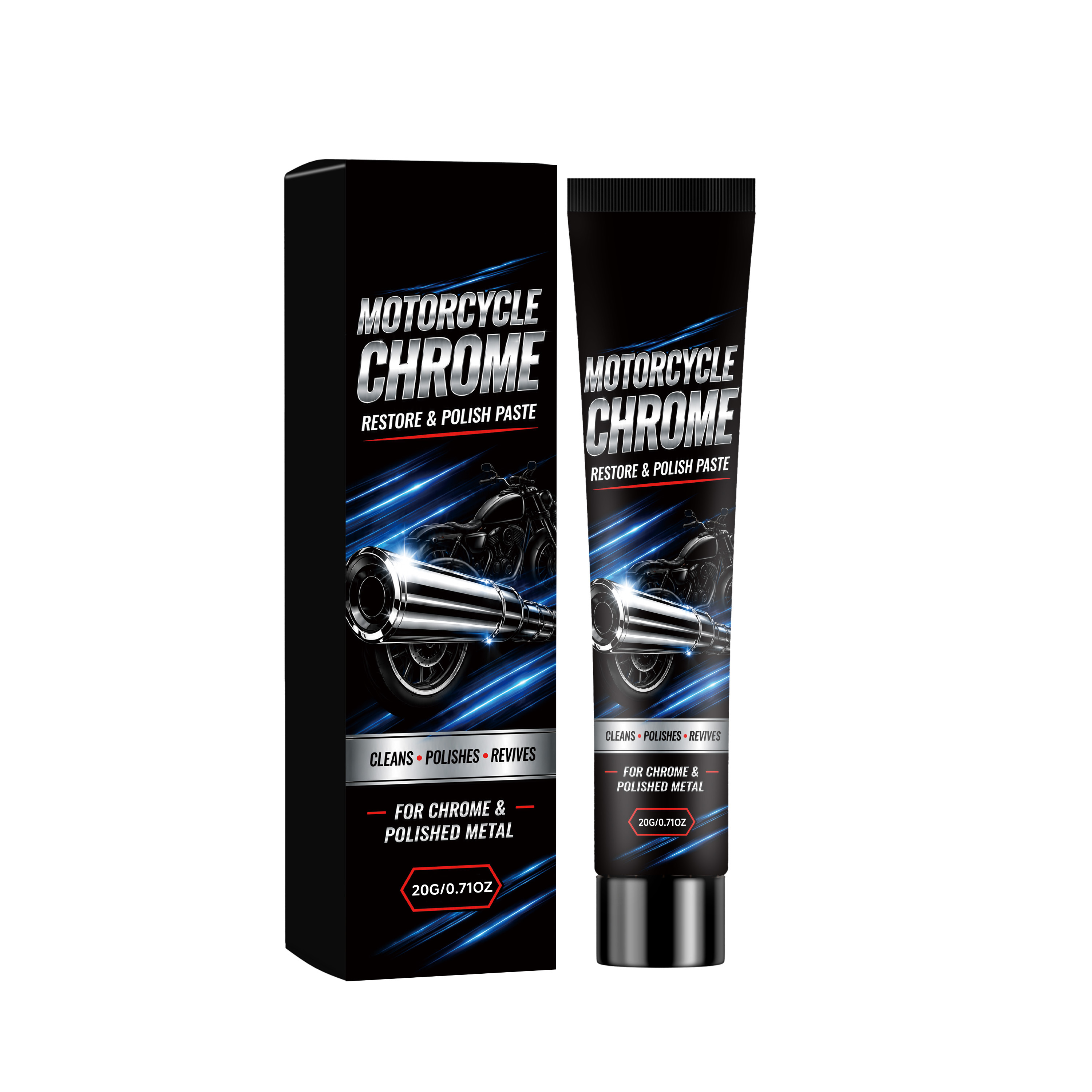 Main product image of Motorcycle Chrome Restore & Polish Paste, 20g, Polishing Paste for Car Care