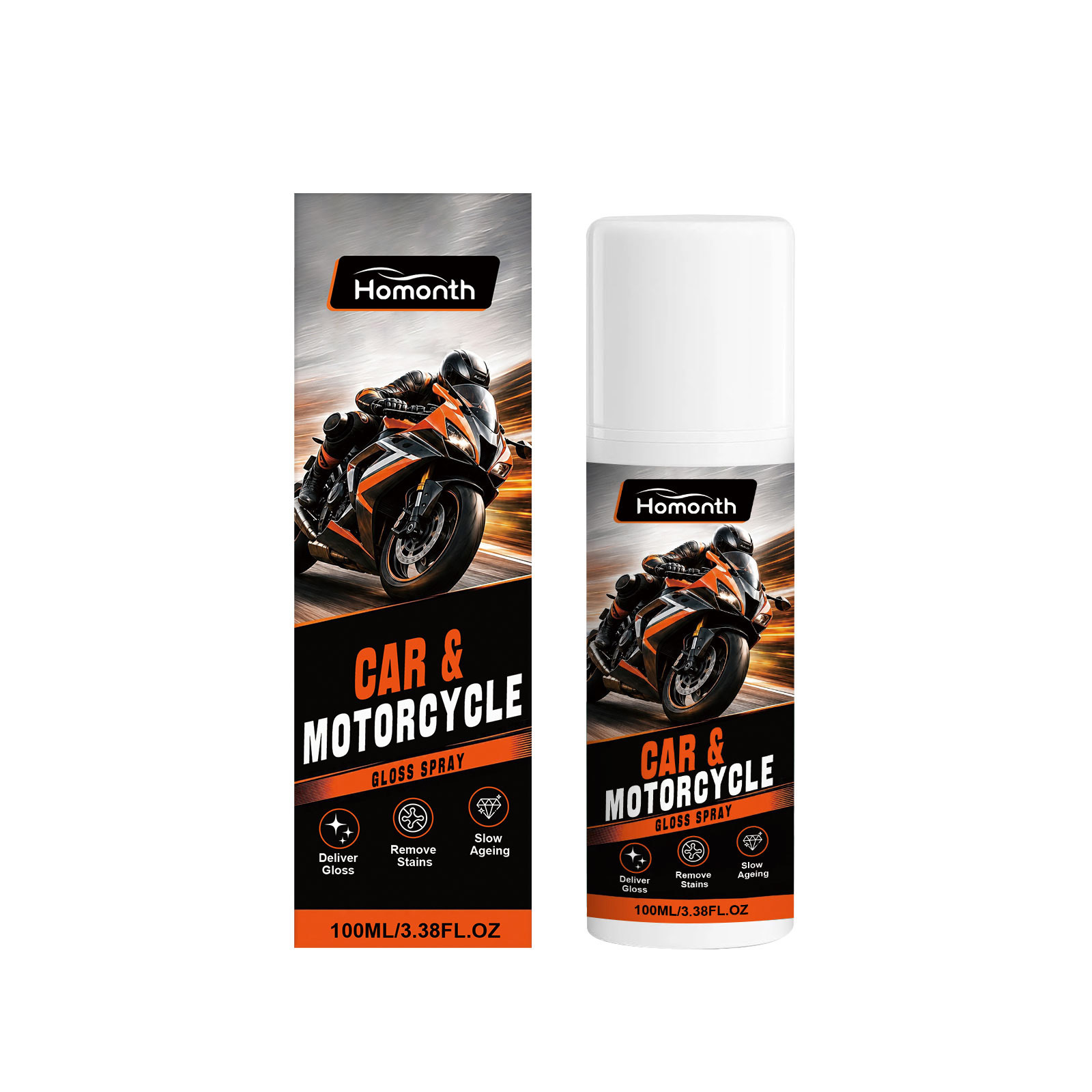Main product image of HOMONTH Car & Motorcycle Gloss Spray, 100ml, Car Care Product for Car Care