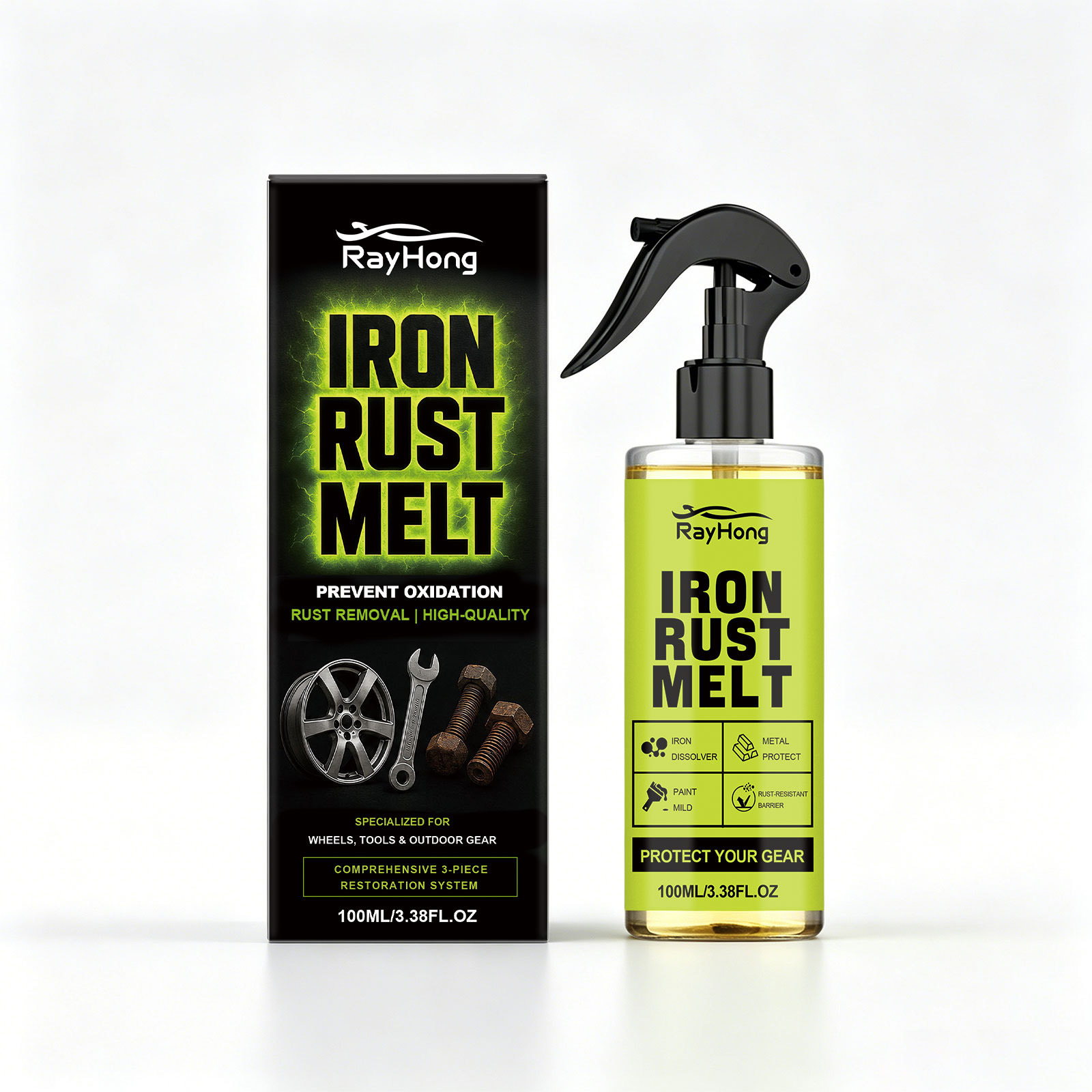 Main product image of RAYHONG Iron Rust Melt, 100ml, Automotive Supplies for Daily Use