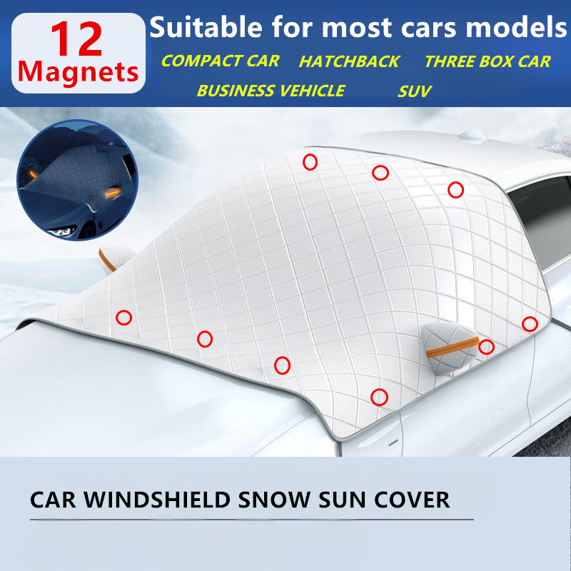 Main product image of Magnetic Car Frost Shield  Easy-Apply Ice Snow Cover For Windshield  Mirrors