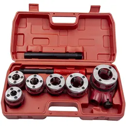 Product image of Ratchet Pipe Threader Kit, 1/4 to 3/4 Inch, with 6 Dies