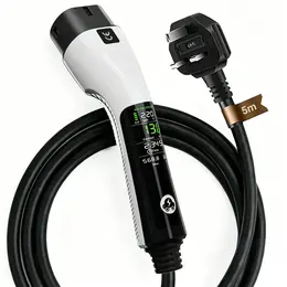 Product image of Type 2 Portable EV Charging Cable, 13A, UK Plug