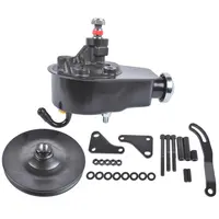 Product image of Black Steel Power Steering Pump With Bracket Kit & Pulley Fit for Small Block Chevy 265 283 305 327 350 383 and 400 Engines