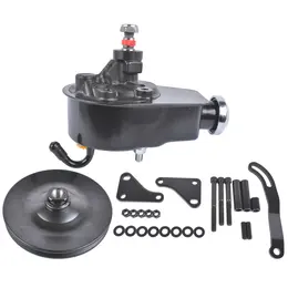 Product image of Black Steel Power Steering Pump Kit for Small Block Chevy