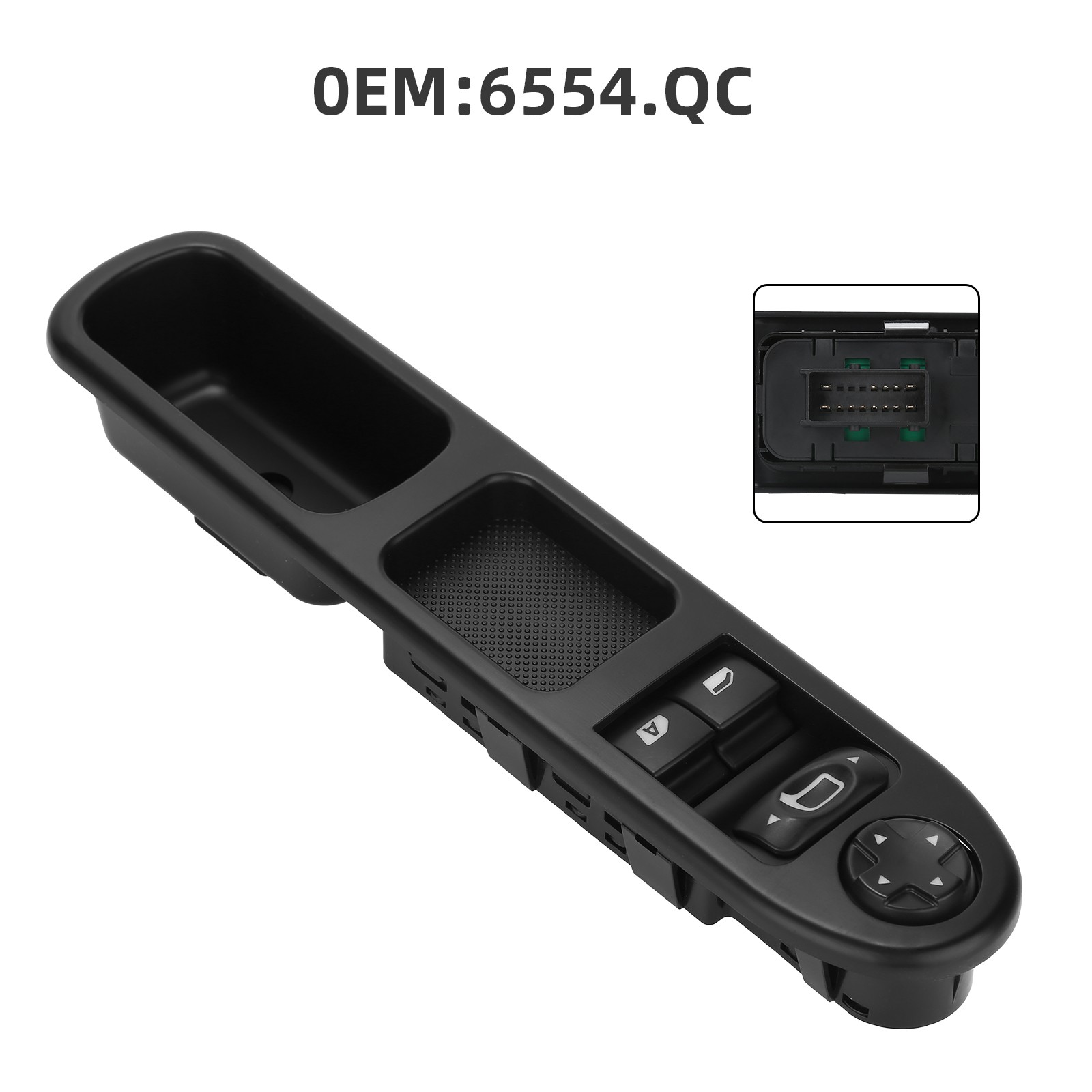 Main product image of FOR PEUGEOT 207 ELECTRIC POWER WINDOW MASTER CONTROL SWITCH, 6554.QC RIGHT SIDE