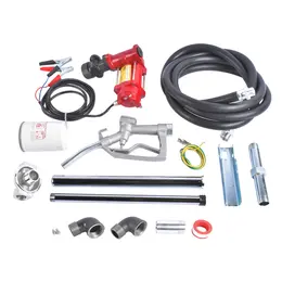 Product image of 12V Cast Iron Fuel Transfer Pump, 10 GPM, with Hose, Manual Nozzle