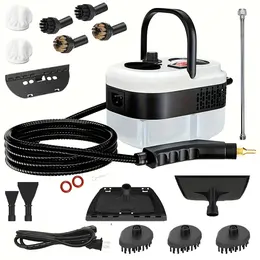 Handheld Steam Cleaner, Steamer For Cleaning, 2500W Pressurized Steam Cleaner With 1.2L Water Tank And 12 Attachments, Portable Steamer Cleaner For Home Car Kitchen Bathroom Furniture Tile Grout