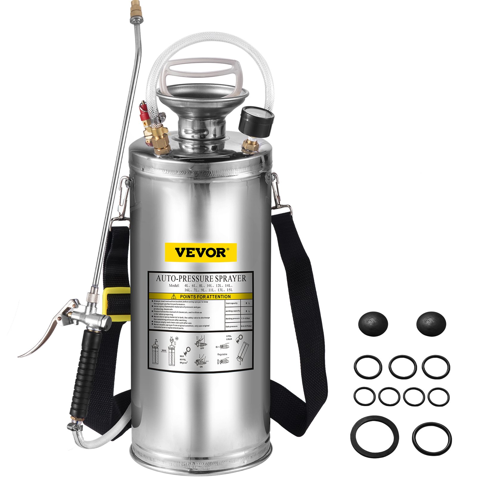 Main product image of 8L Stainless Steel Sprayer, Industrial and Commercial Grade