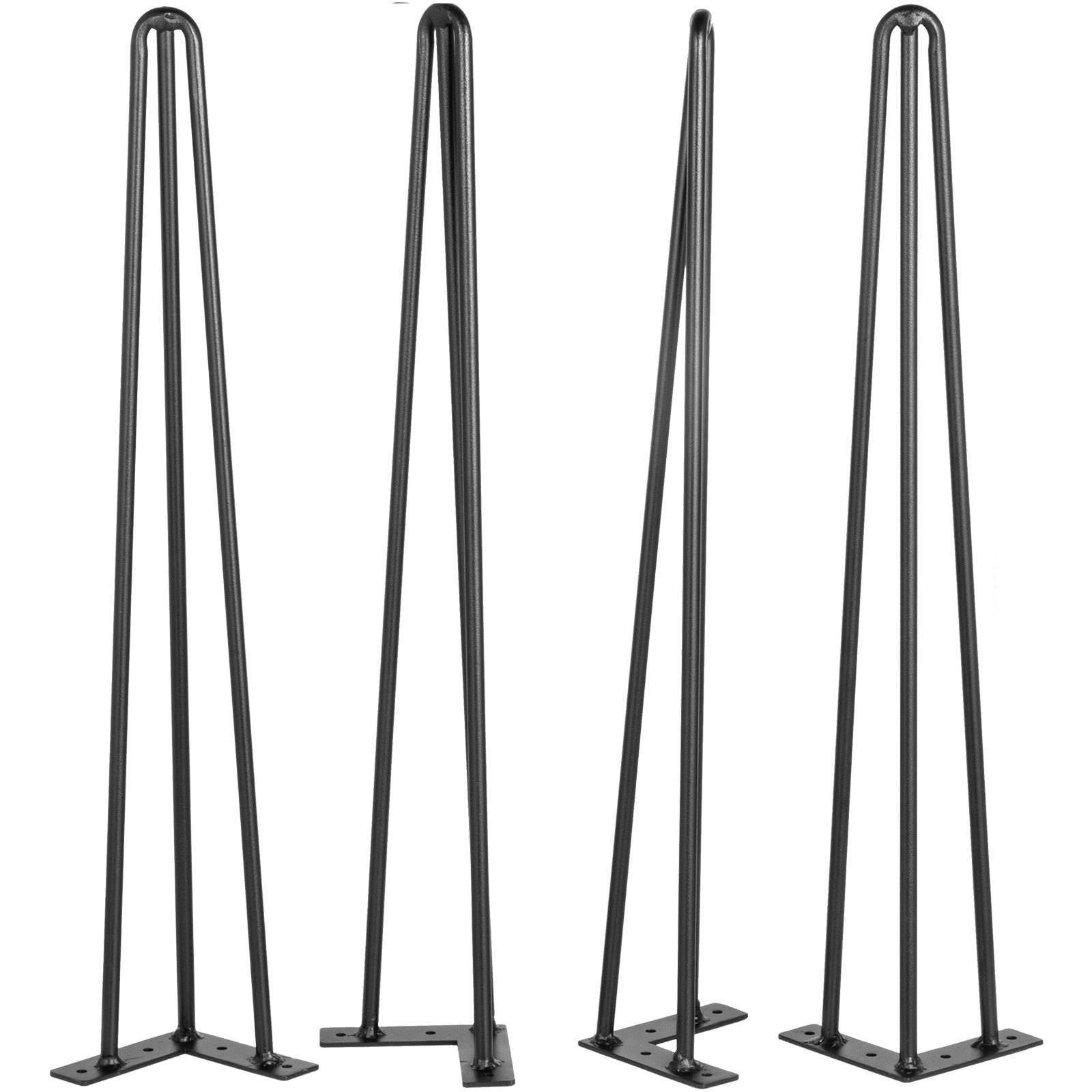Hairpin Table Legs 26 Inch, Set Of 4 DIY Desk Table Legs 3 Rods Heavy Duty