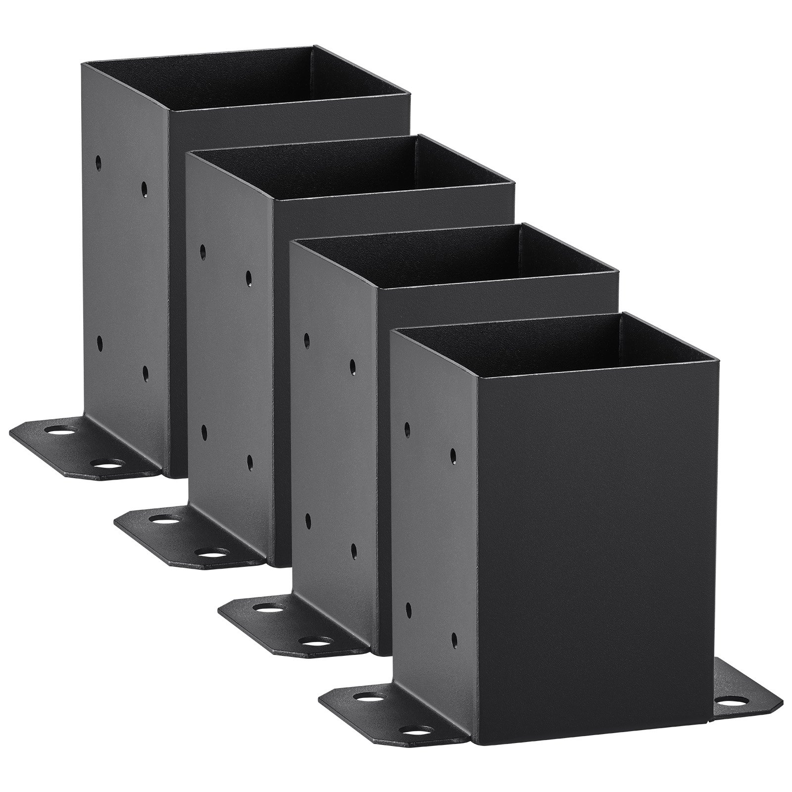 Main product image of 101.6x101.6mm Post Base, 91x91mm Inner, Matte Black, 4 Pcs