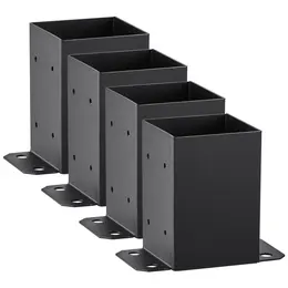 Product image of 101.6x101.6mm Post Base, 91x91mm Inner, Matte Black, 4 Pcs