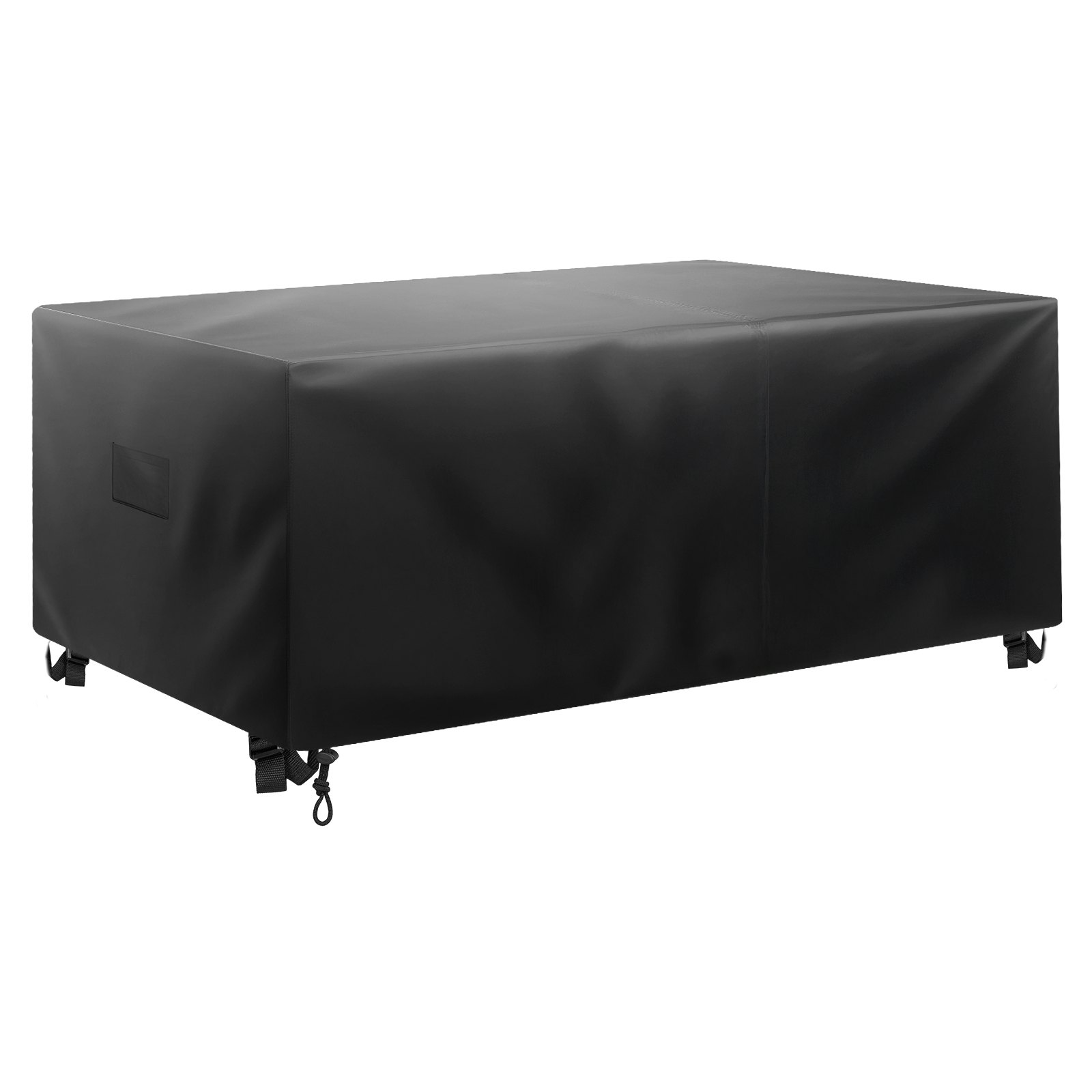 Patio Furniture Cover, 420D Heavy Duty Waterproof Outdoor Dining Table And Chairs Cover, Large Rectangular Patio Table Covers With Air Vent For All Weather, 74L X 47W X 28H Inch, Black
