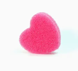 Heart-shaped cleaning sponge-red-1 piece