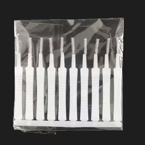 Shower hole cleaning brush-white-ABS-10 pcs