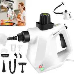 Handheld Steam Cleaner 1000W 400ml for Home, Office, Car, Cleans Couch, Floor, Tile, Window, and Removes Stubborn Dirt & Dust