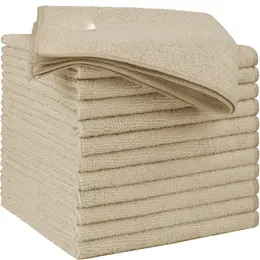 Brown Microfiber Cleaning Cloth 12 Pack, 12.5 X 12.5 Inch Microfiber Towels For Cars, Ultra Absorbent Car Washing Cloth, Lint Free Streak Free Cleaning Rags For Car, Kitchen, And Window