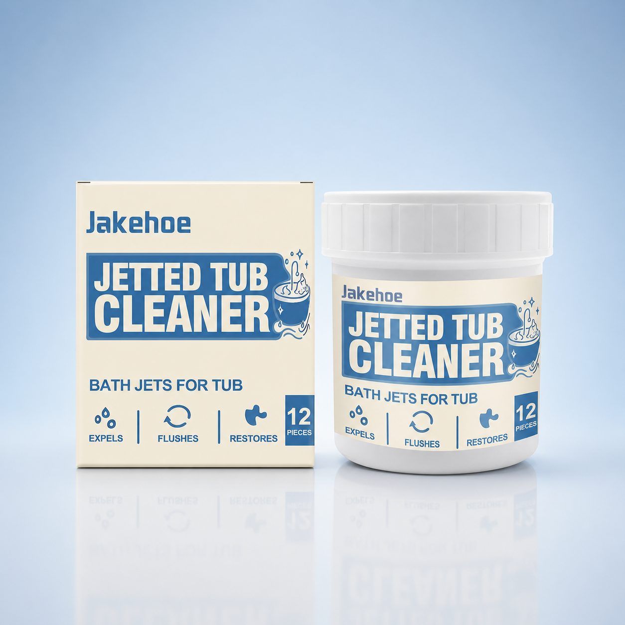 Main product image of JAKEHOE Bathtub Cleaning Tablets, 12 Count