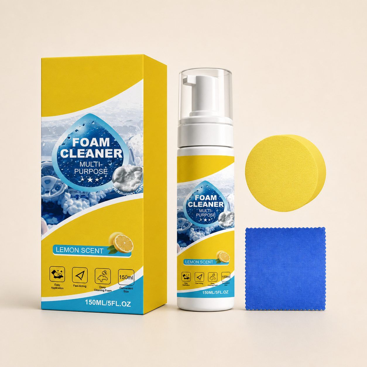 Main product image of AMZ Foam Cleaner Kit, 150 ml, with Sponge and Cloth