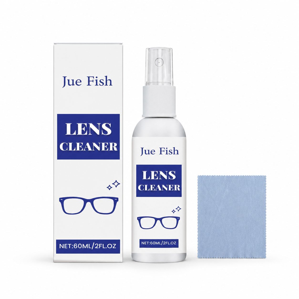 Main product image of JUE FISH 60 ml Lens Cleaner Spray with Cloth