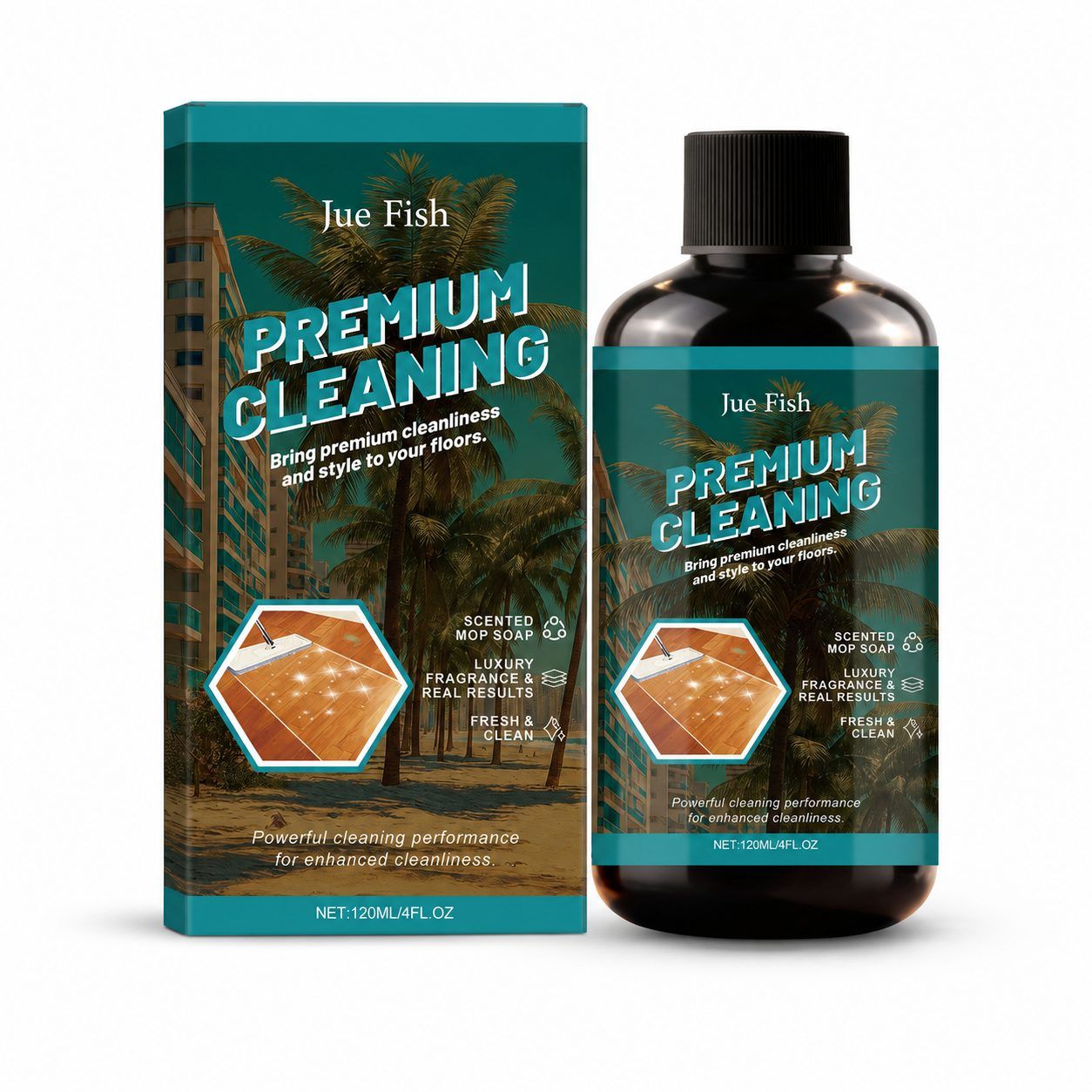 Main product image of JUE FISH 120 ml Liquid Floor Cleaner Bottle