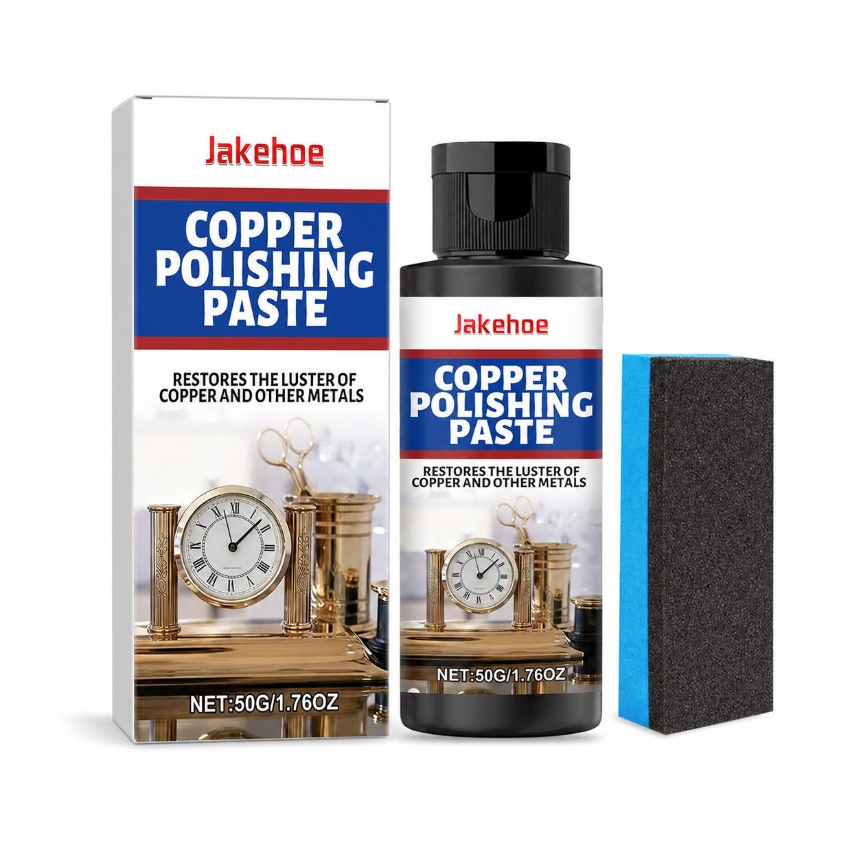 Main product image of JAKEHOE Brass Cleaning Paste Kit, 1 Set for Metal Polishing