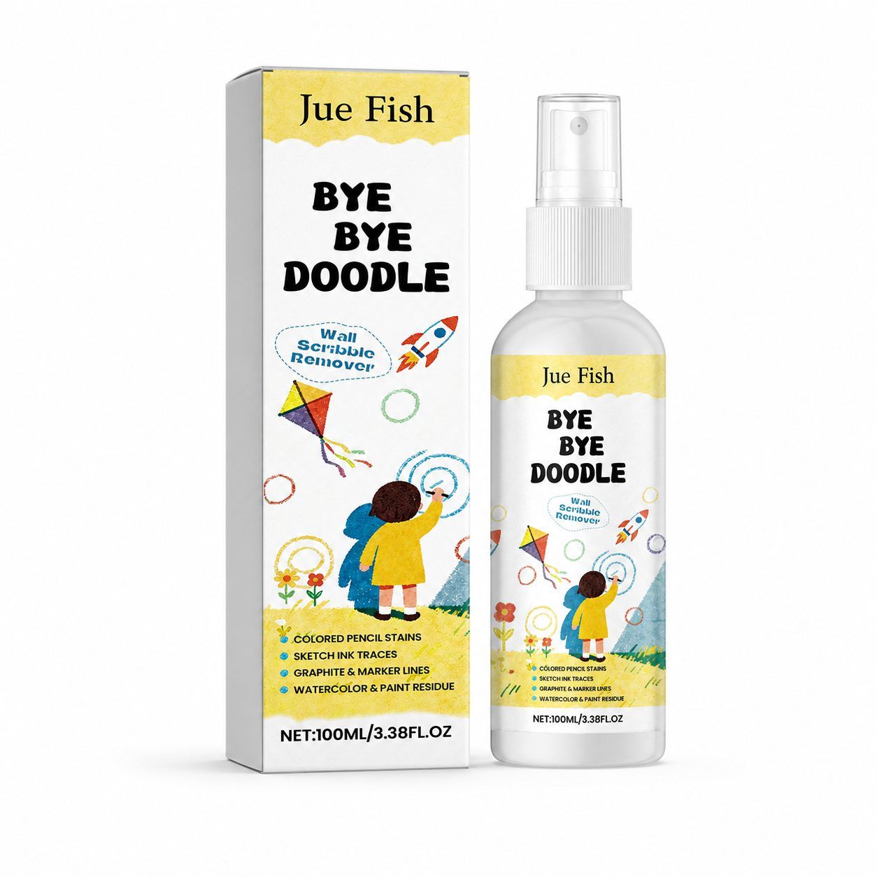 Main product image of JUE FISH Wall Mark Cleaner Spray, 100 ml, 1 Bottle