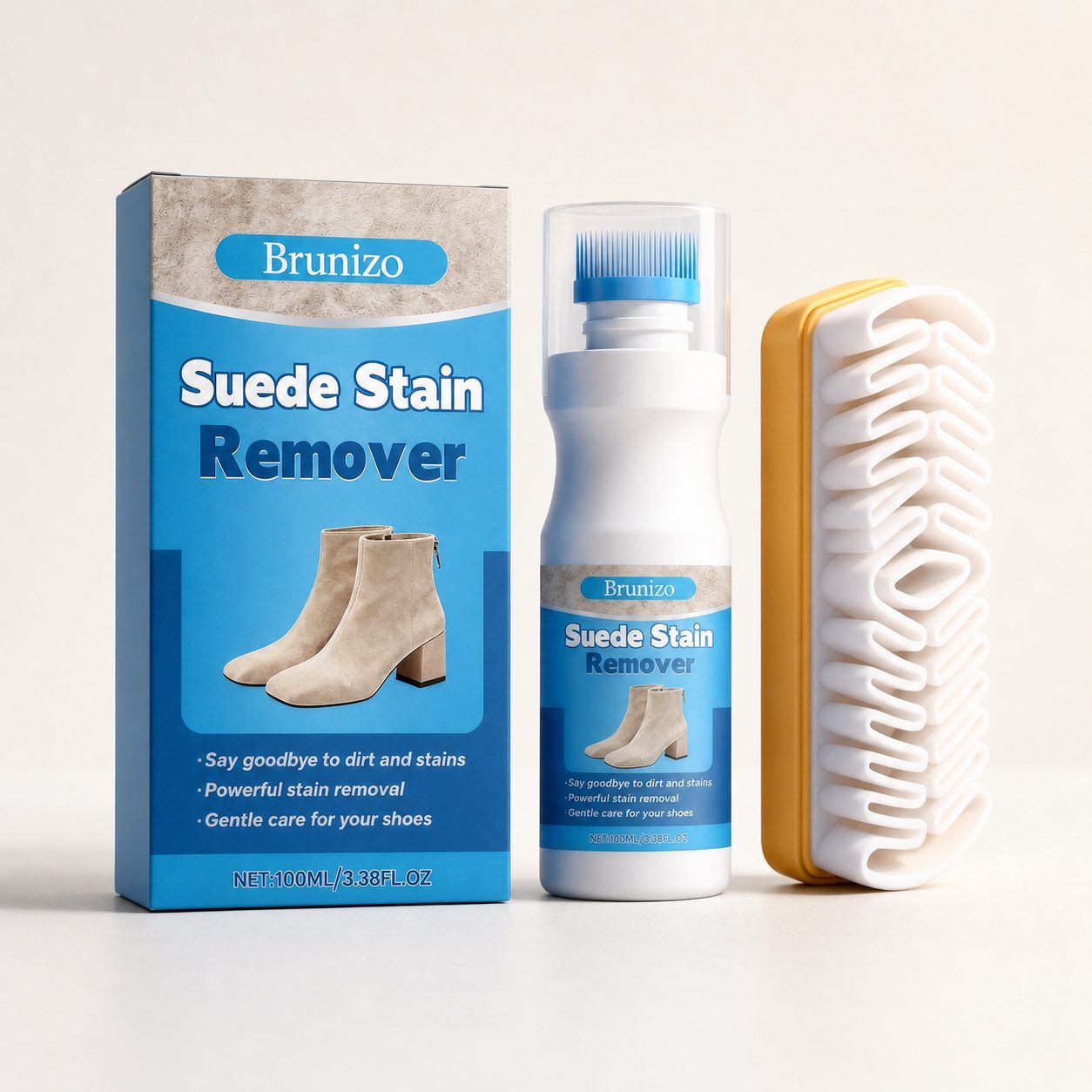 Main product image of Brunizo Suede Cleaning Kit for Footwear and Apparel, 1 Set