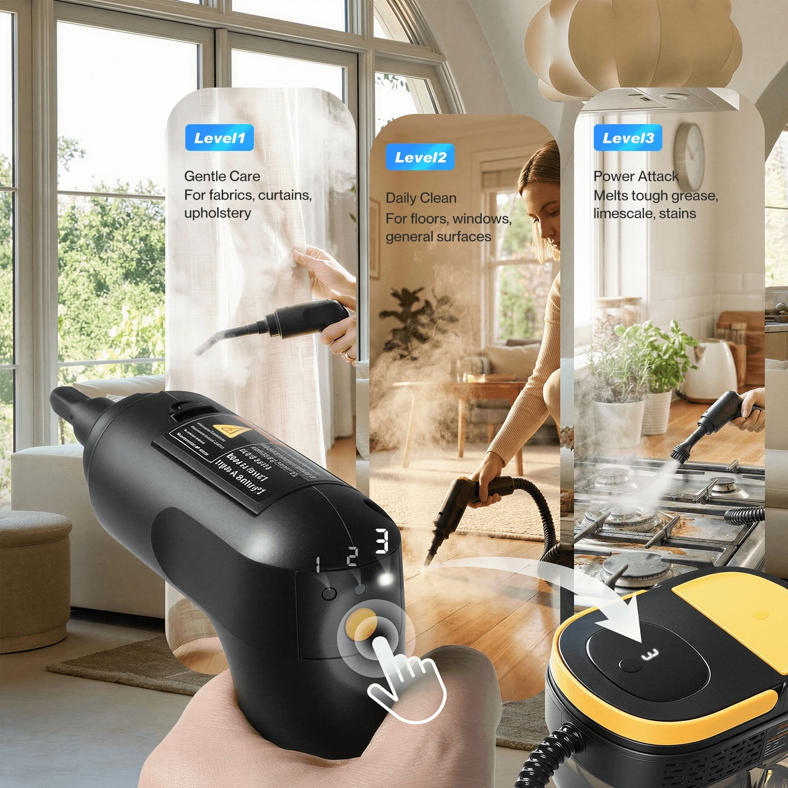 Main product image of 2500W Steam Cleaner for Industrial and Commercial Applications