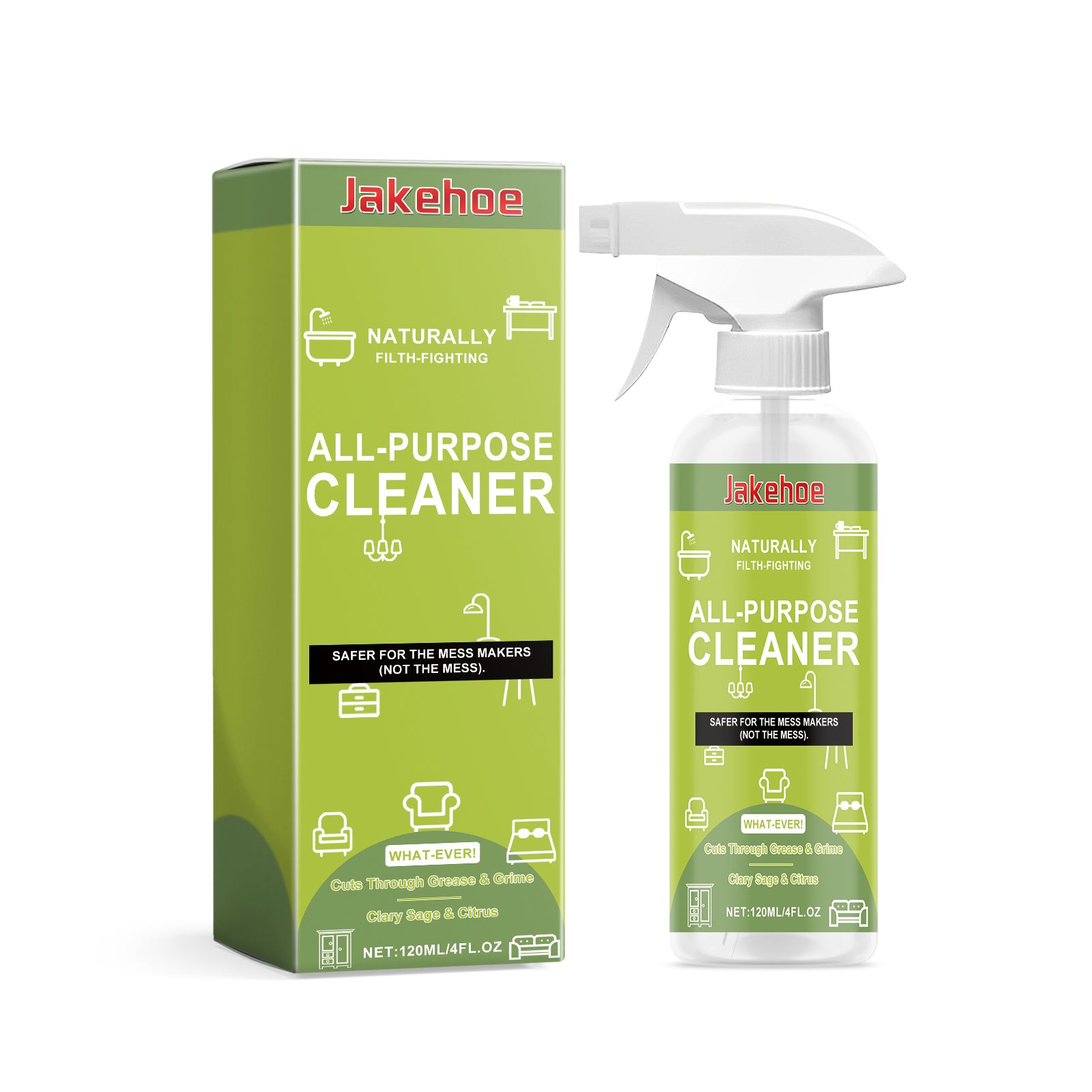 Main product image of JAKEHOE Multipurpose Surface Cleaner Spray, 120 ml Bottle