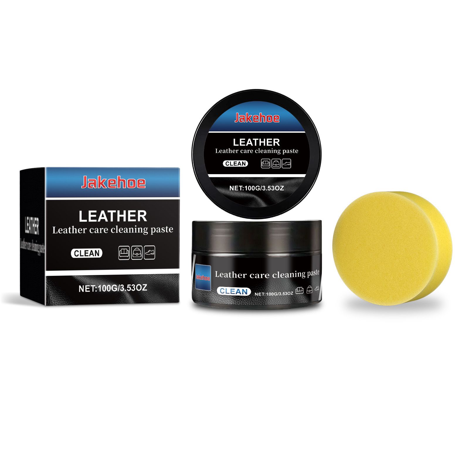 Main product image of JAKEHOE Leather Cleaning and Care Paste Kit, 100g