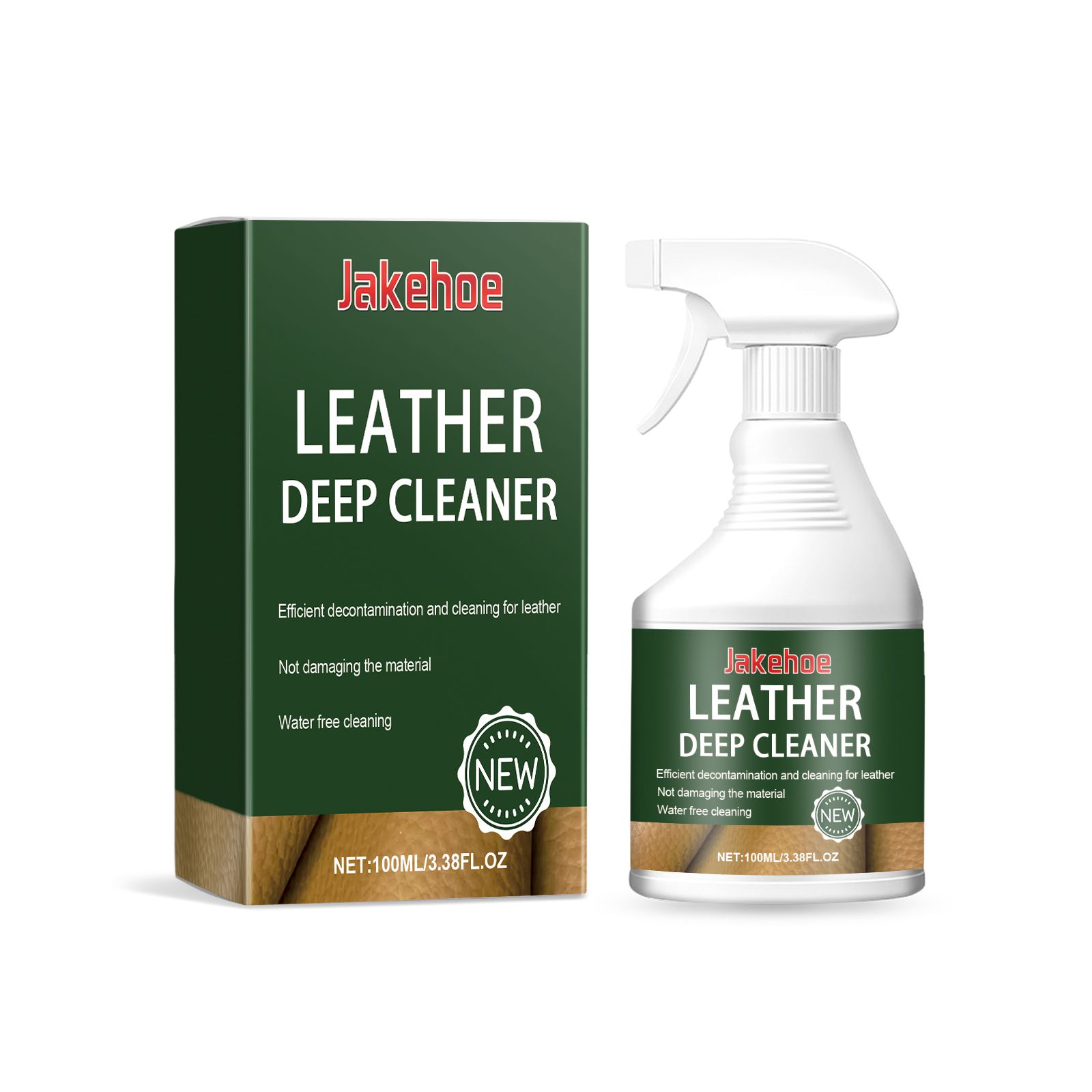 Main product image of JAKEHOE Leather Deep Cleaner, 100 ml Bottle for Professional Use