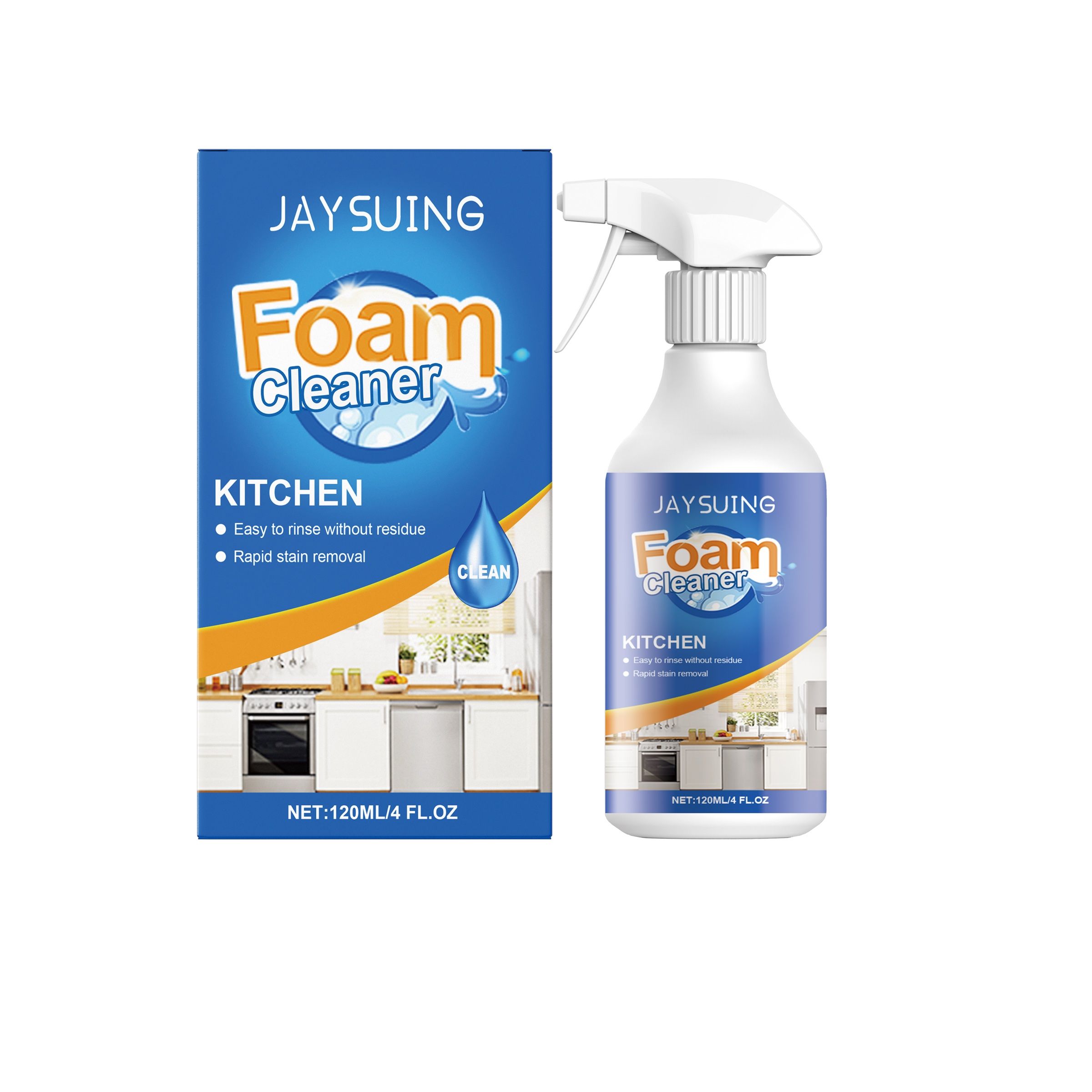 Main product image of JAYSUING Kitchen Grease Foam Cleaner, 120 ml