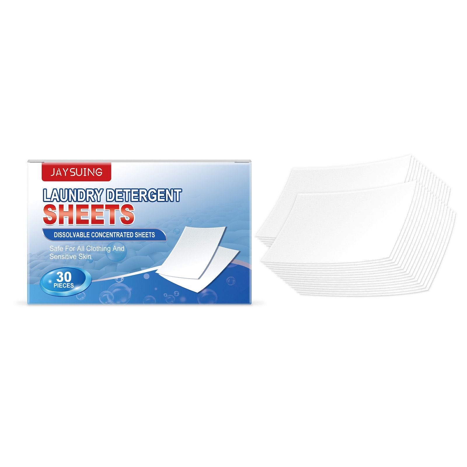 Main product image of JAYSUING Laundry Detergent Sheets, 30 Count for Washing Machines