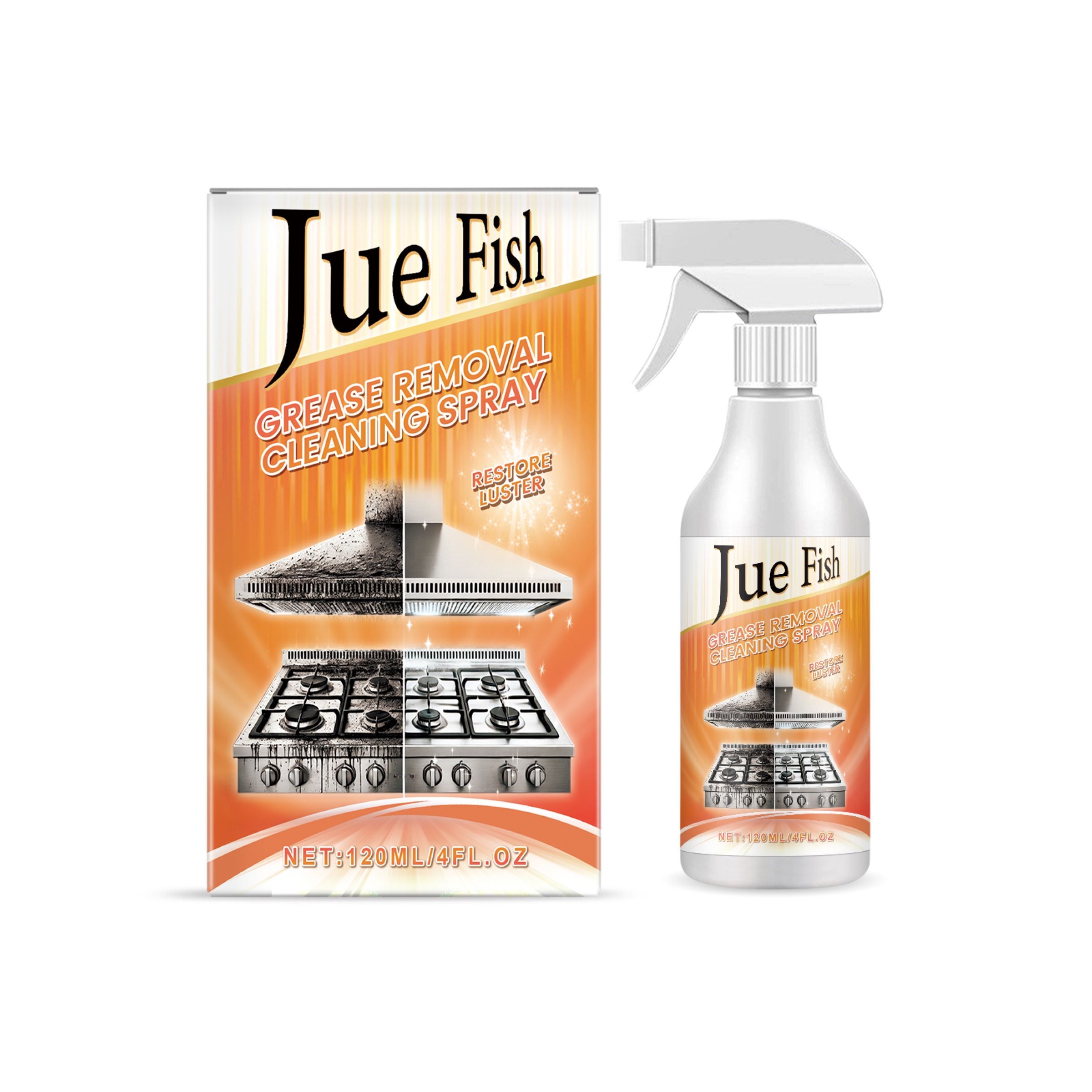 Main product image of JUE FISH Grease Cleaner Spray, 120 ml Bottle