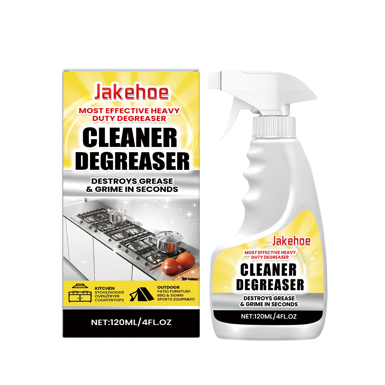 Main product image of JAKEHOE Kitchen Grease Cleaner Spray, 120 ml
