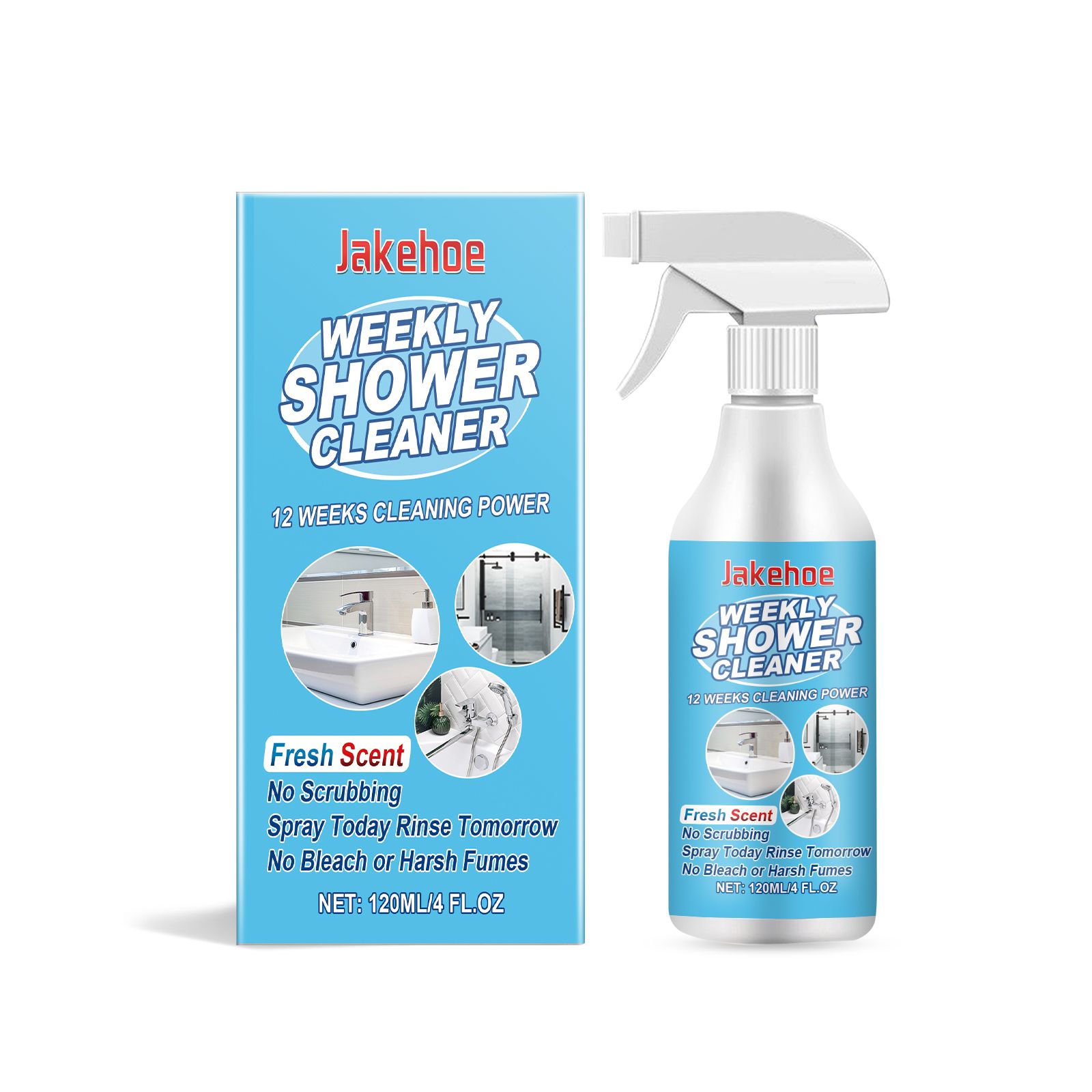Main product image of JAKEHOE 120 ml Bathroom Cleaner Spray Bottle