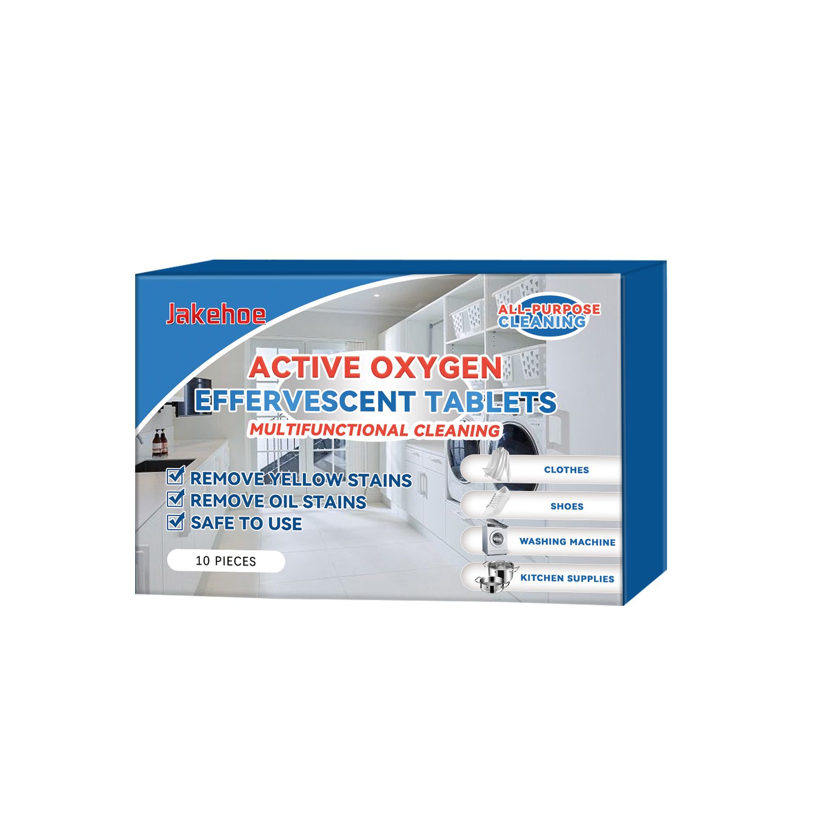 Main product image of JAKEHOE Active Oxygen Cleaning Tablets, 10 Pieces
