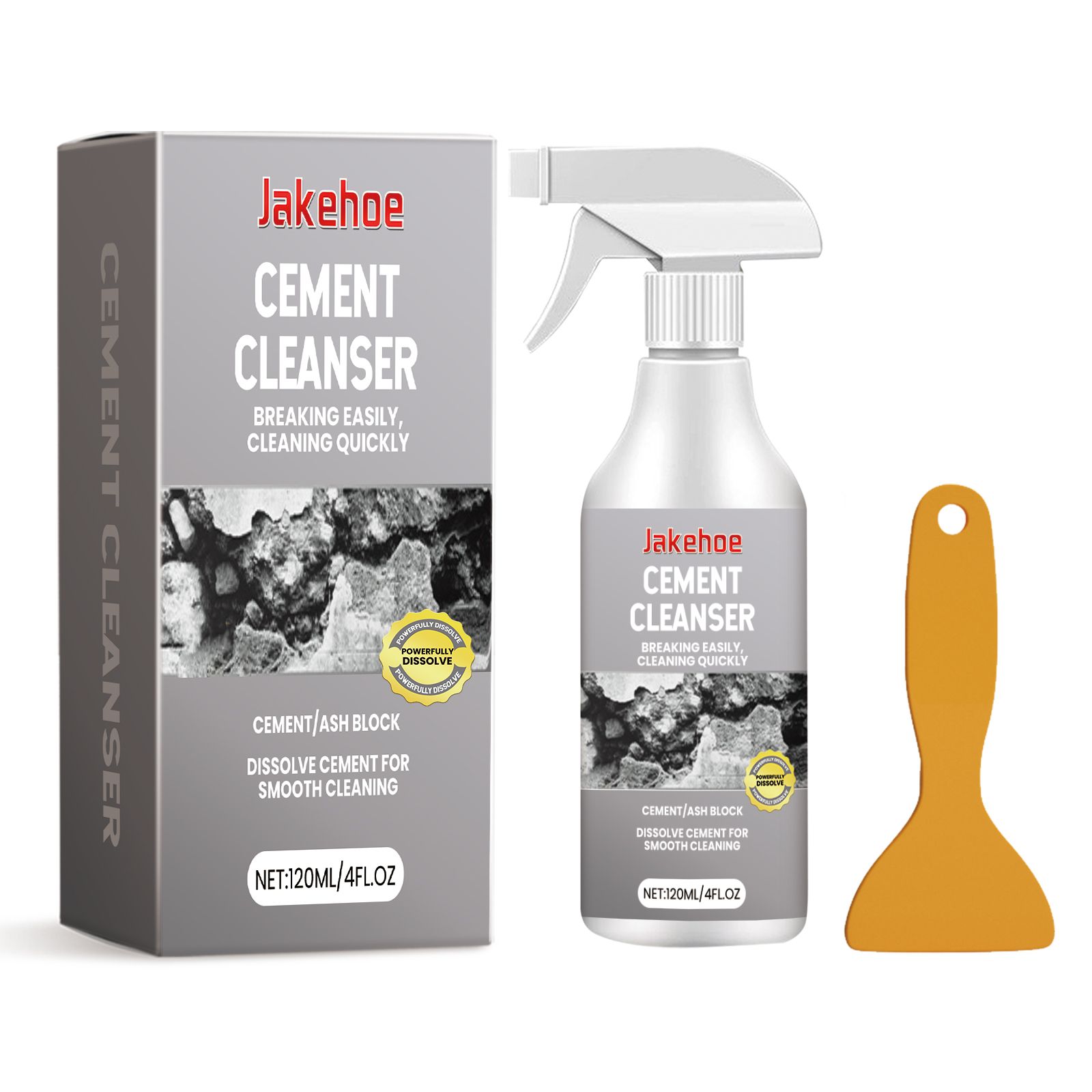 Main product image of JAKEHOE Cement Residue Cleaner Kit, 120 ml with Scraper