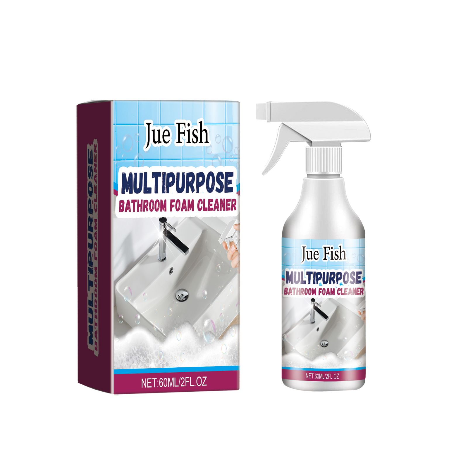 Main product image of JUE FISH Bathroom Foam Cleaner Spray, 60 ml