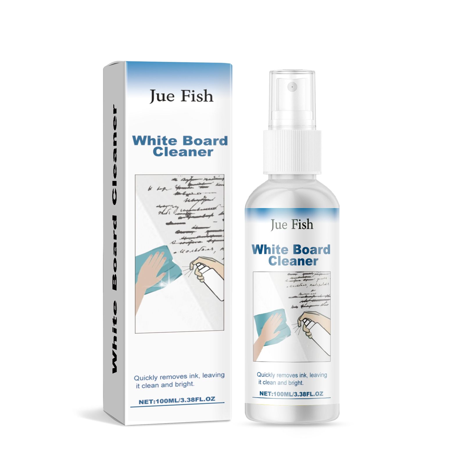 Main product image of JUE FISH Whiteboard Cleaner Spray, 100 ml Bottle
