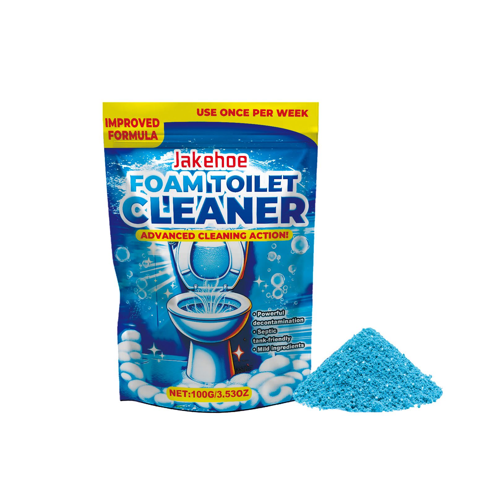 Main product image of JAKEHOE Foaming Toilet Bowl Cleaning Powder, 100g, 1 Pack