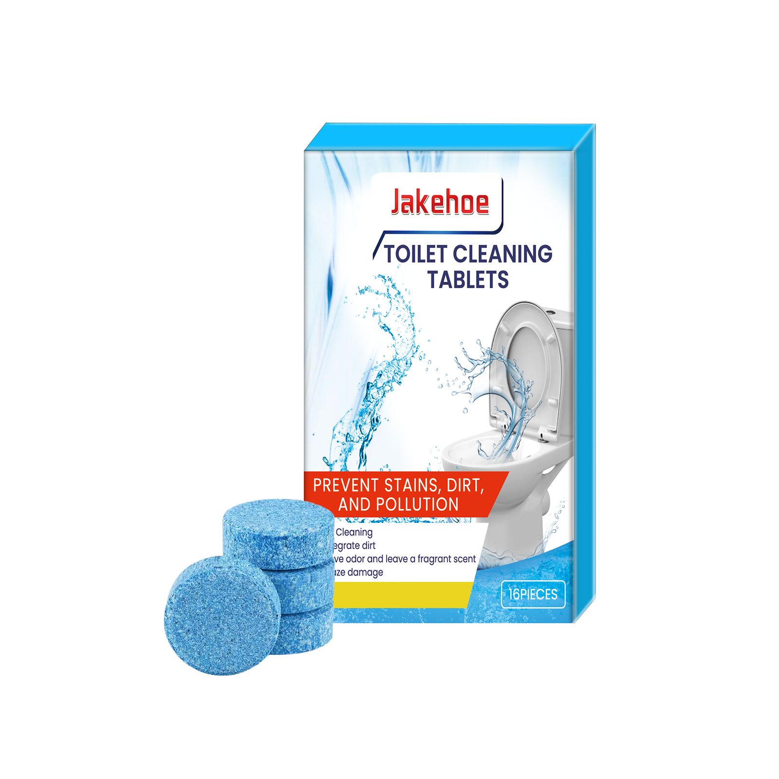 Main product image of JAKEHOE Toilet Bowl Cleaning Tablets, 16 Pieces