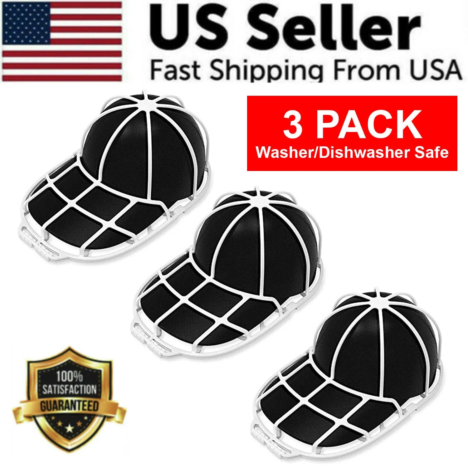 Main product image of 3-Pack Machine Wash Baseball Cap Holder Cage