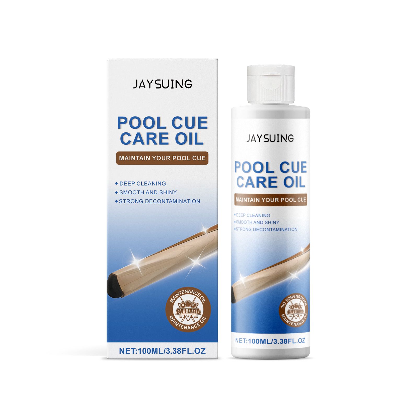 Main product image of JAYSUING Pool Cue Care Oil, 100 ml Bottle for Cue Maintenance