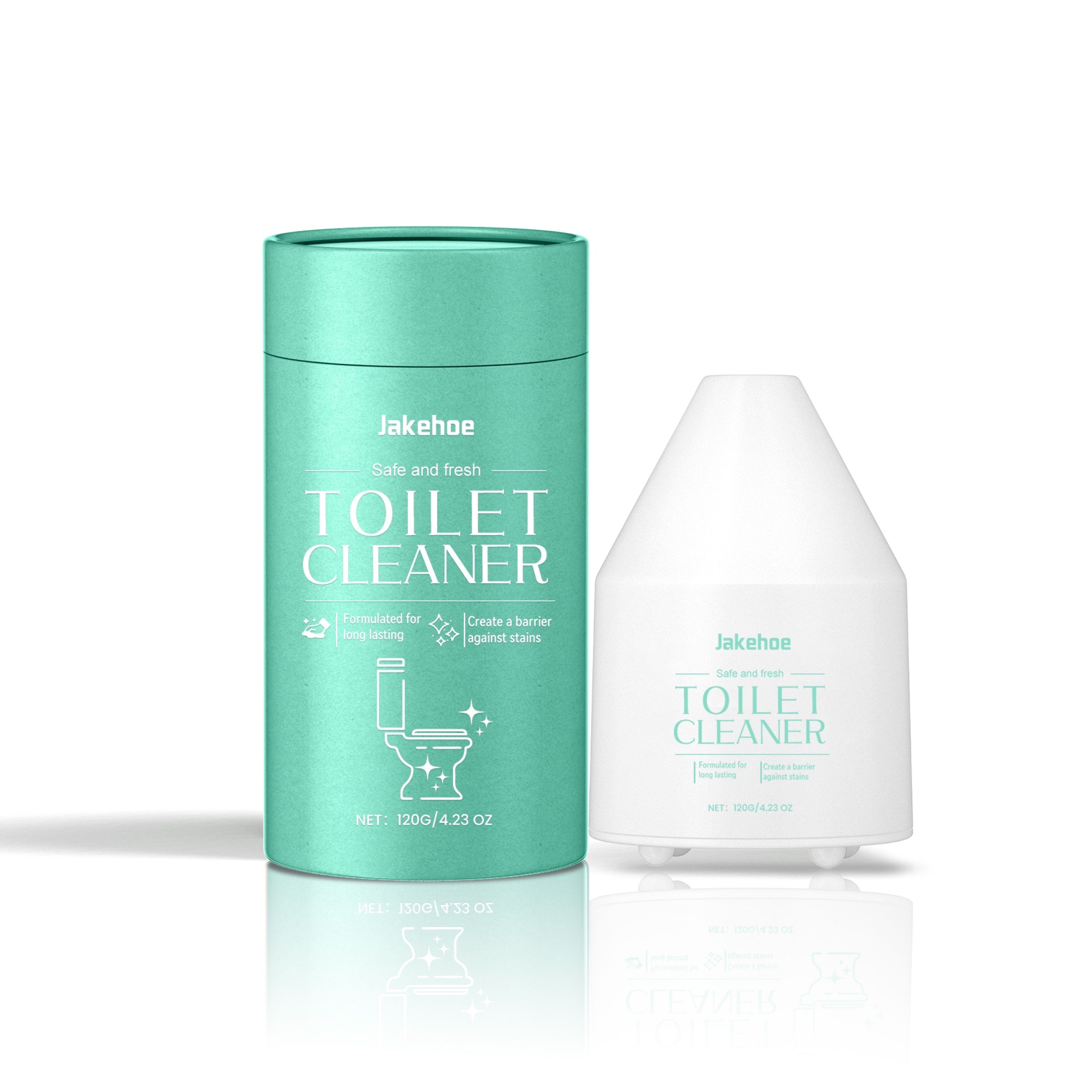 Main product image of JAKEHOE Toilet Tank Cleaning Block Kit, 3 Blocks, Dosing Container, 120g
