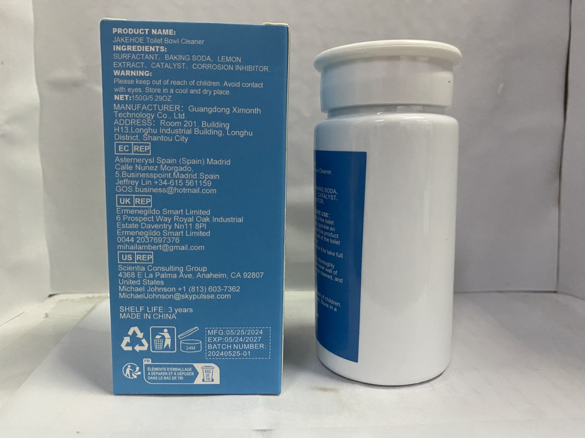 Main product image of JAKEHOE Foaming Toilet Bowl Cleaning Powder, 150 g / 1 Pack
