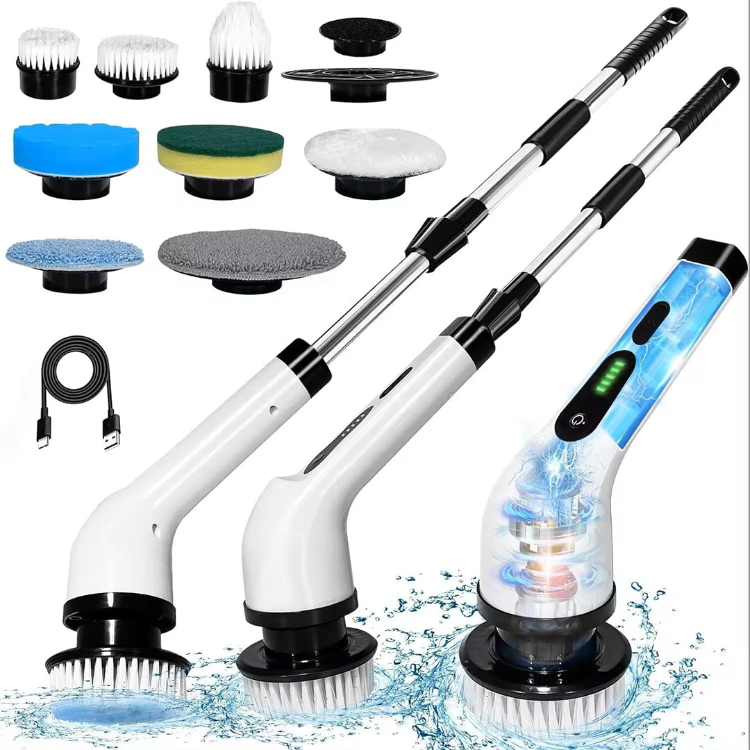 Main product image of Handheld Electric Cleaning Brush with Multiple Heads