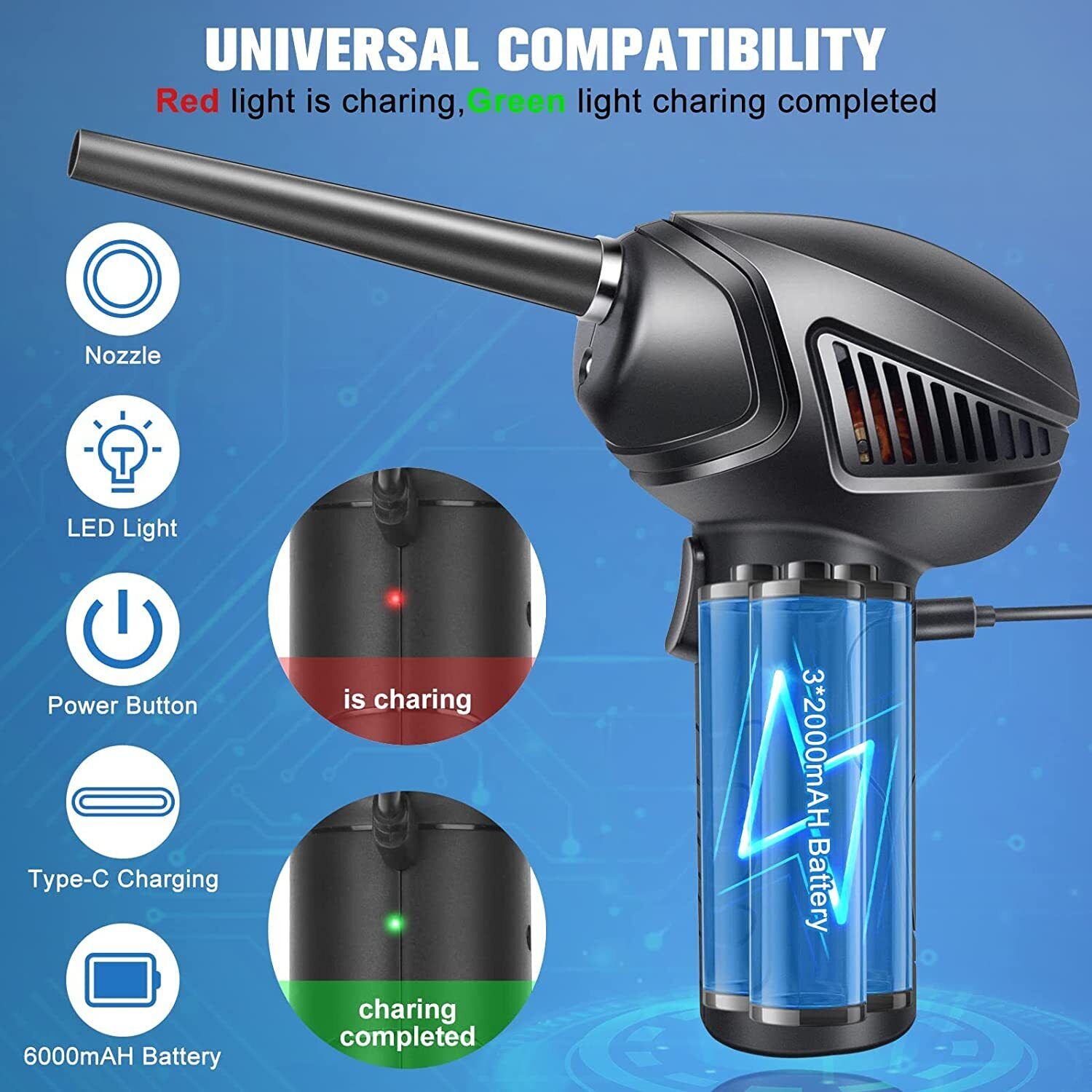 Main product image of Electric Cordless Air Duster Air Dust Blower Cleaner For Computer Keyboard