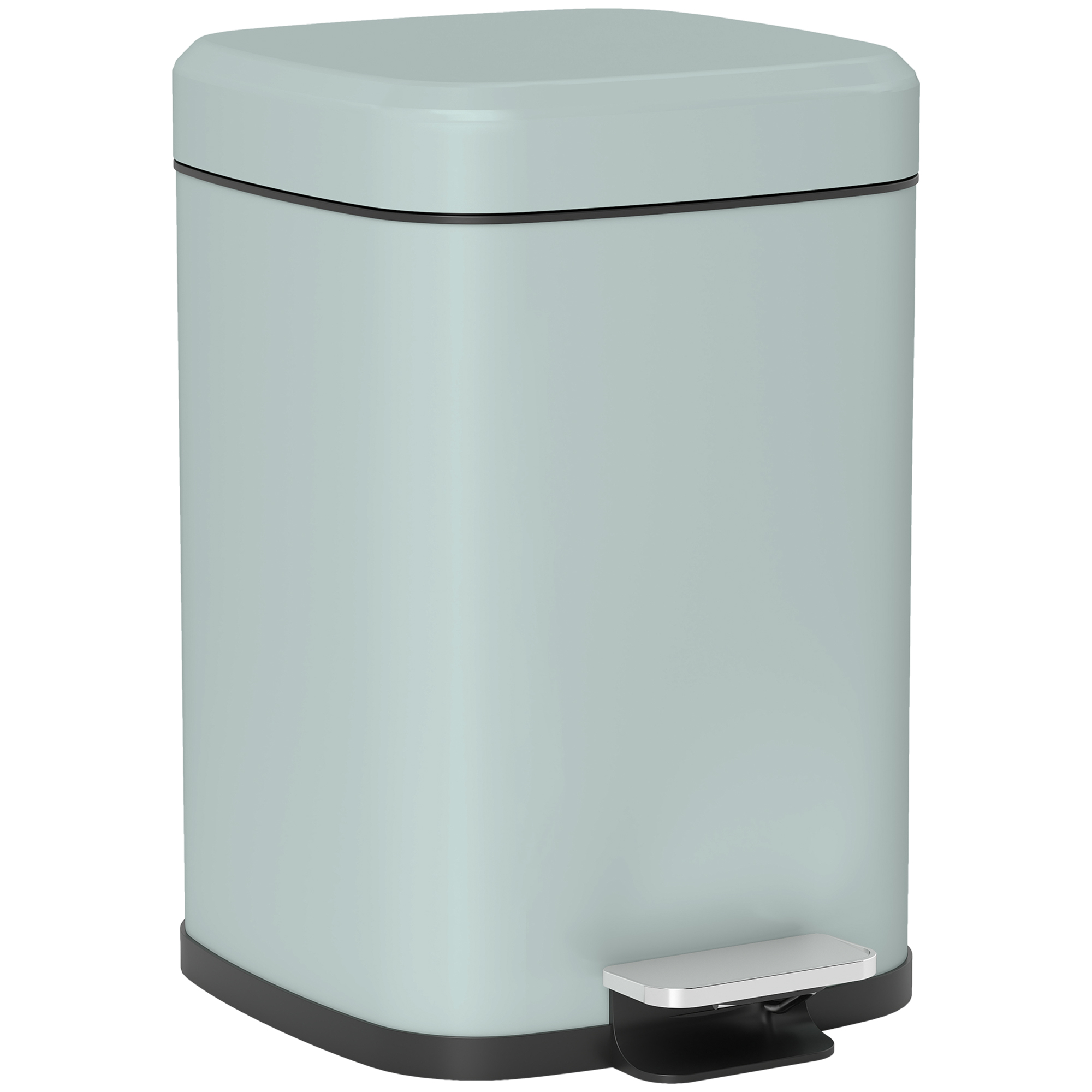 Main product image of 20 Liter Square Metal Trash Can, Light Green